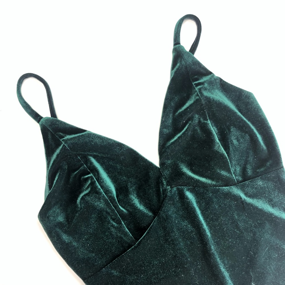 Velvet Forest Green Bodysuit